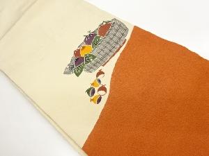 縮緬地籠に野菜模様名古屋帯